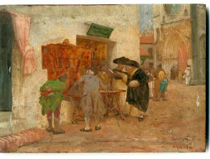 Pintura - Escena de carrer -