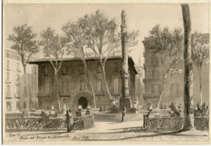 Dibuix - Plaça del Duc de Medinaceli (Barcelona) -