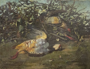 Pintura - Dues perdius mortes -
