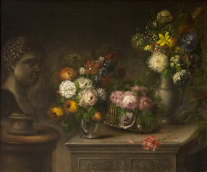 Pintura - Natura morta amb bust -